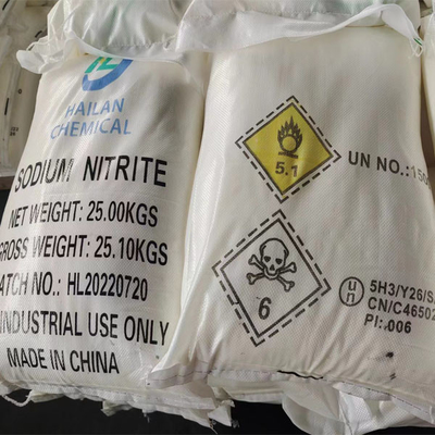 NaNO2 Sodyum Nitrit Tozu %99 25kg/torba CAS No. 7632-00-0 Ağartma Maddesi olarak