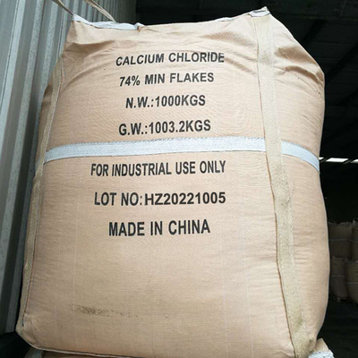 1000kg / Torba CaCL2 Kalsiyum Klorür% 74 Kalsiyum Klorür Dihidrat Beyaz Pul