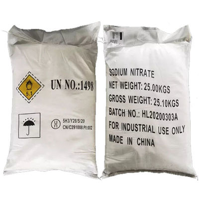 Organik NaNO3 Sodyum Nitrat %99.3 Min Beyaz Kristal Toz