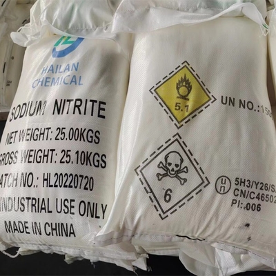 NaNO2 Sodyum Nitrite 25 KG / BAG Kumaş Boyanması için Mordant Olarak Kullanılır