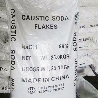 25 KG/BAG %99 Saflık Kaustik Soda Sodyum Hidroksür Flakes Cas 1310-73-2 Kağıt Yapımında